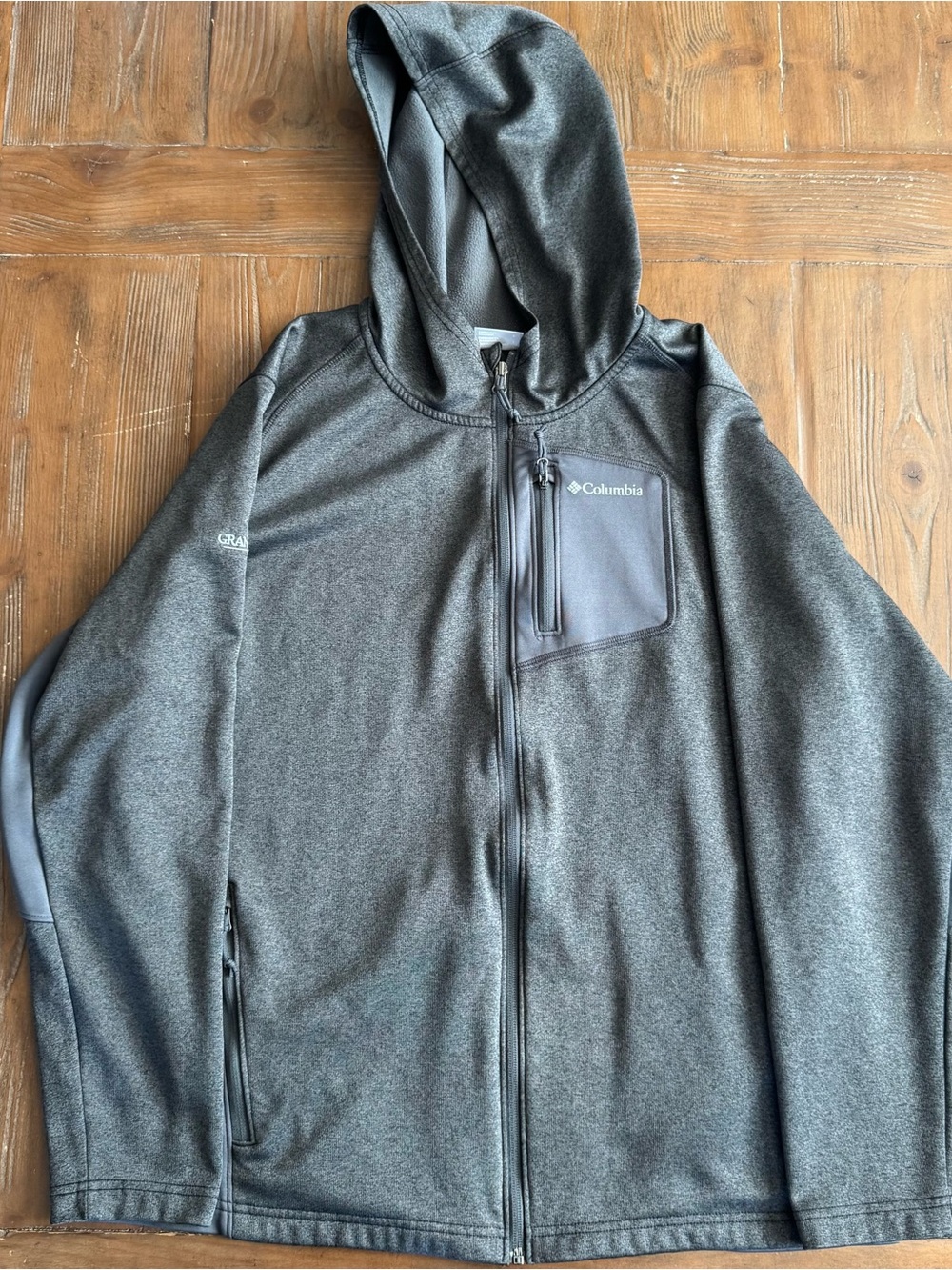 Columbia Men's Hooded Full-Zip Jacket - Dark Gray